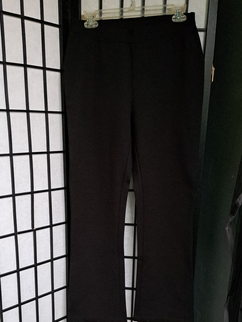 Woman's Black Stretch Pants Leggins Size 10